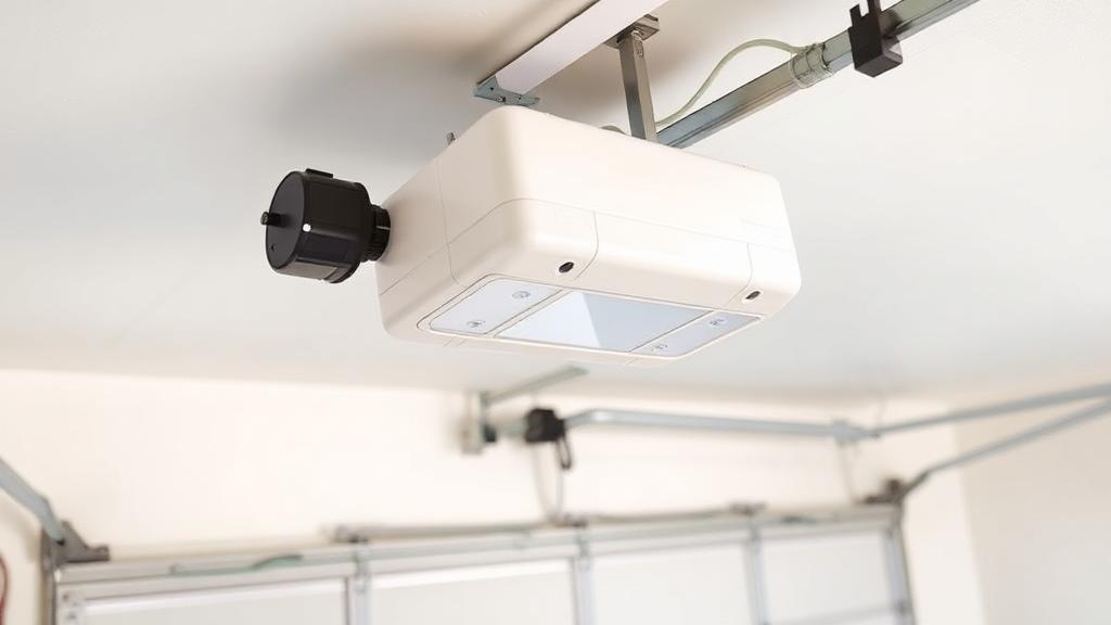 Modern garage door opener motor mounted in a residential garage — opener repair in Clover, SC